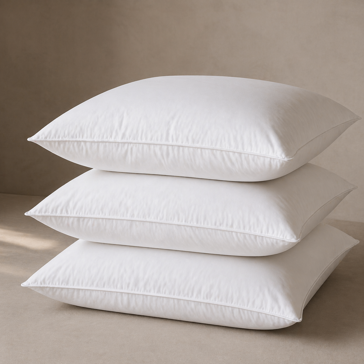 White pillows styled as a NUVELL product photo